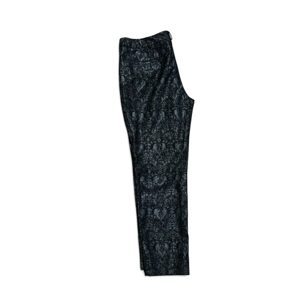 Y2K women's sparkle pants size 10 hearts floral Slim Fit stretchy Retro